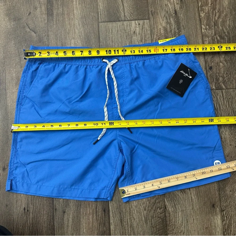 Eddie Bauer Swim Beach Elastic Waist Shorts Trunk Men’s Size XL Blue